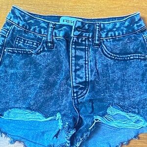 RSQ Women's High Waist Distressed Denim Shorts